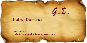 Guba Dorina névjegykártya